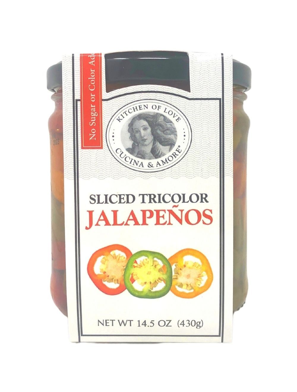 Jalapeños Tricolores Picados Cucina & Amore, 430g